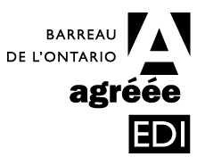Barreau de l'Ontario agréée (logo)